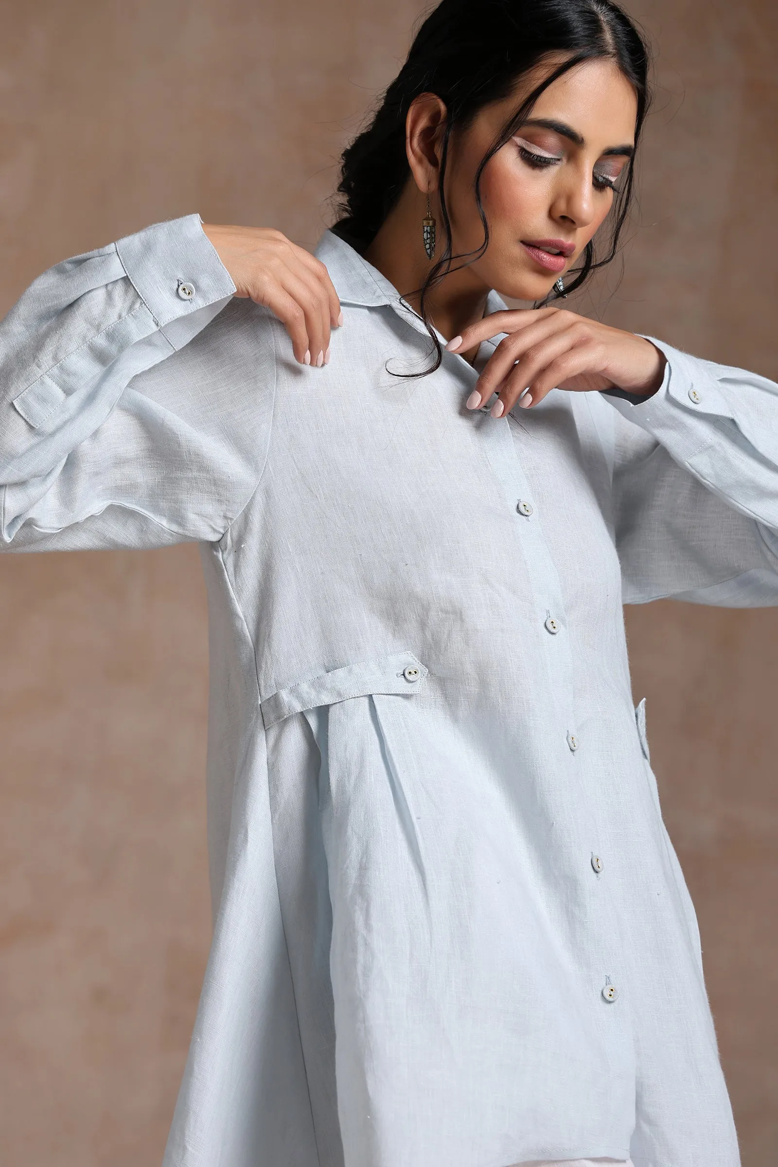 HIGH LOW LINEN TUNIC