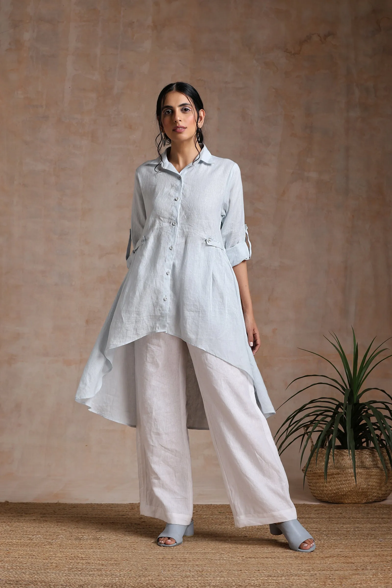 HIGH LOW LINEN TUNIC