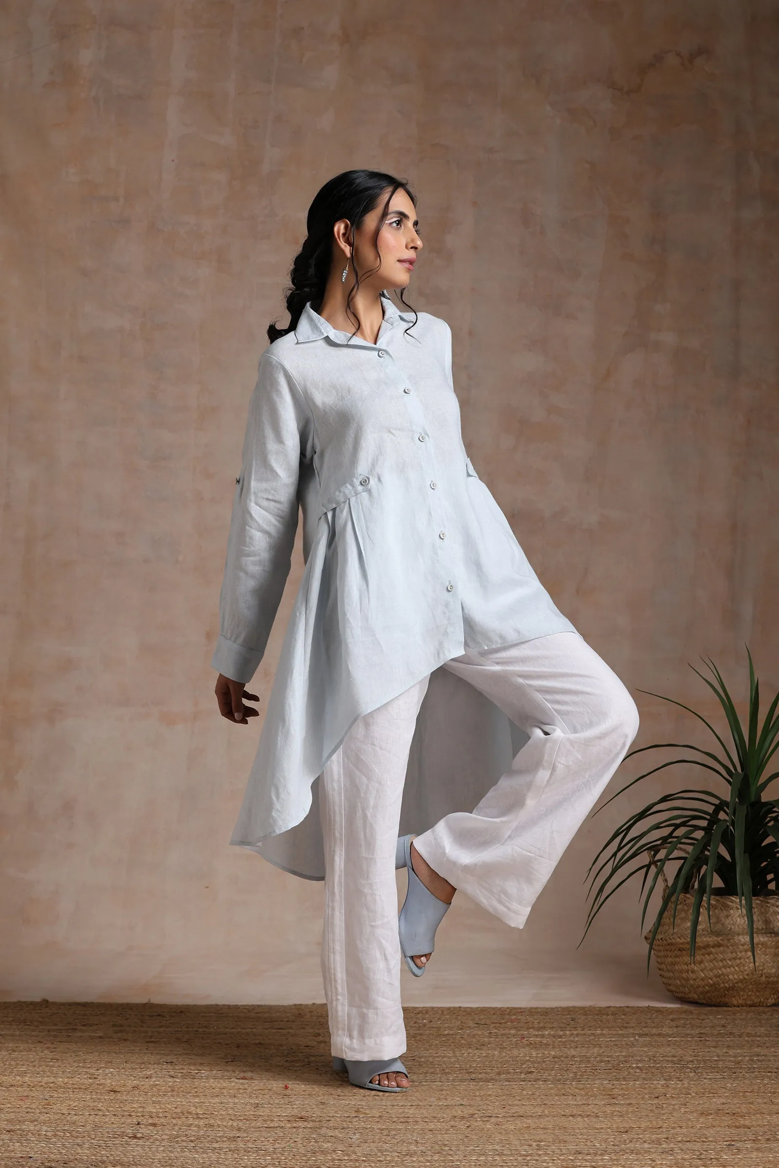 HIGH LOW LINEN TUNIC