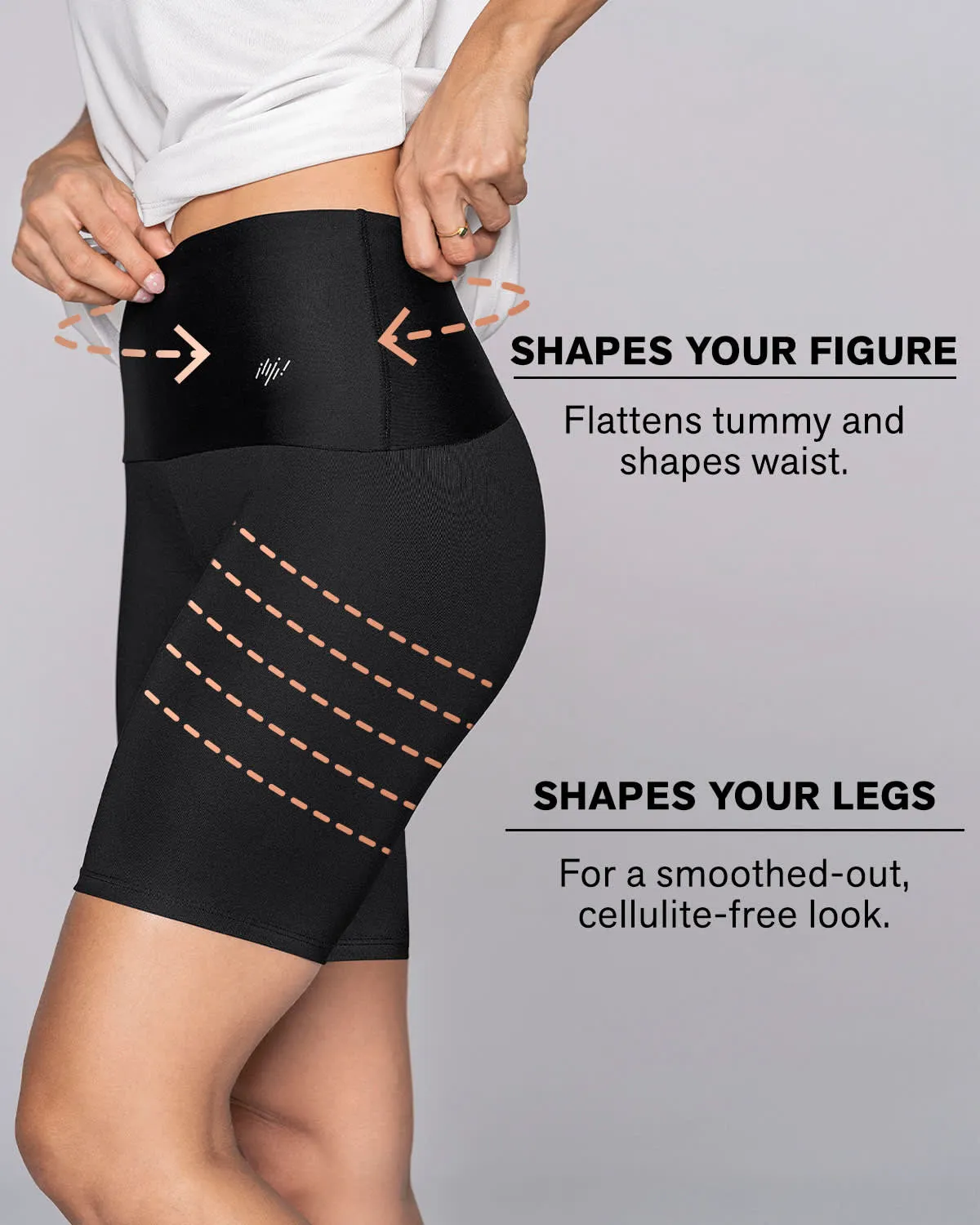 High-Waisted Knee-Length Shaper Bike Short