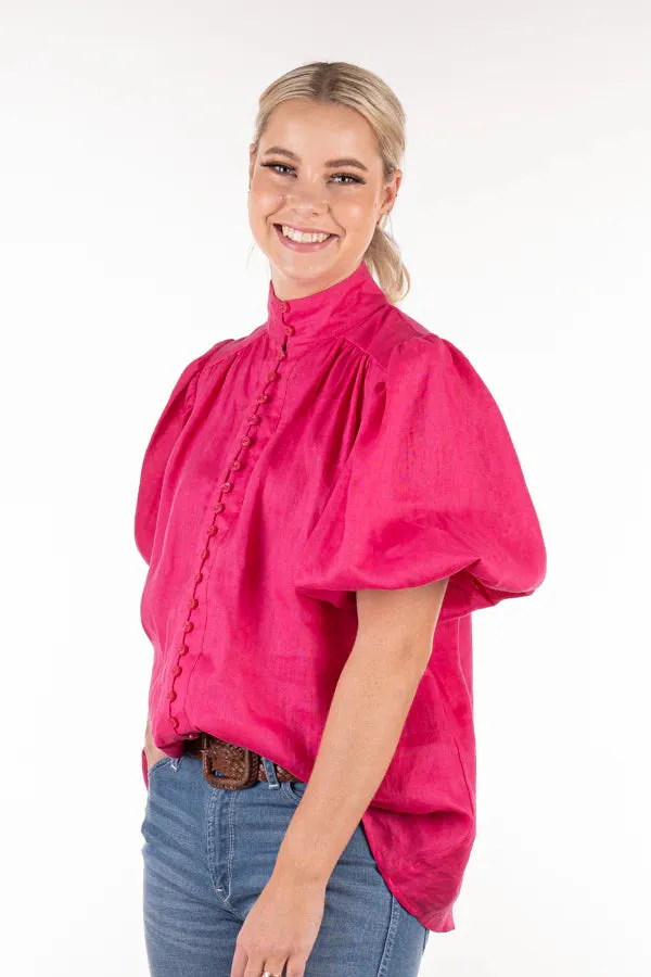 Hitchley & Harrow Linen Collection - LC106 Raspberry
