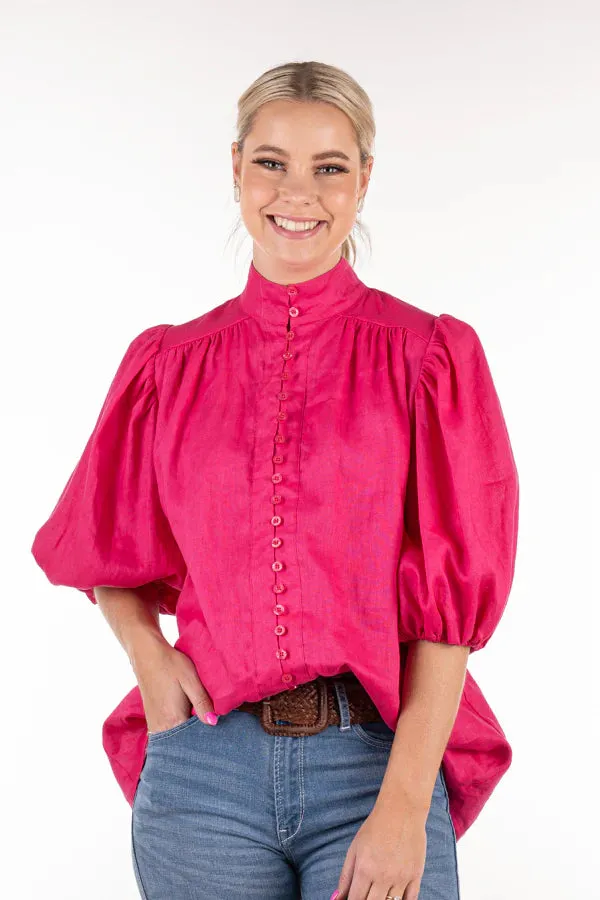 Hitchley & Harrow Linen Collection - LC106 Raspberry