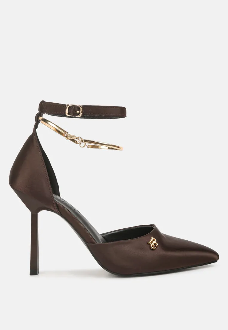 Hobnob Anklet Embellishment Stiletto Sandals By Ruw