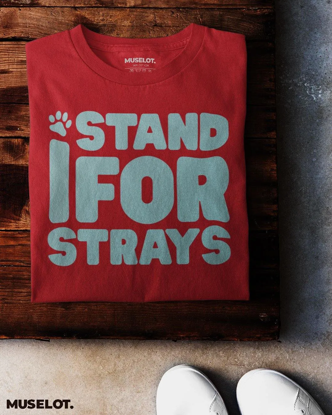 I stand for strays printed t shirts