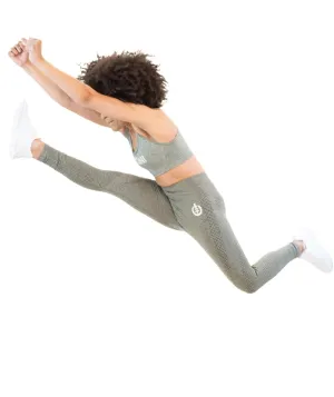 ICONI Women's Seamless High-Waisted Legging Olive Green Medium