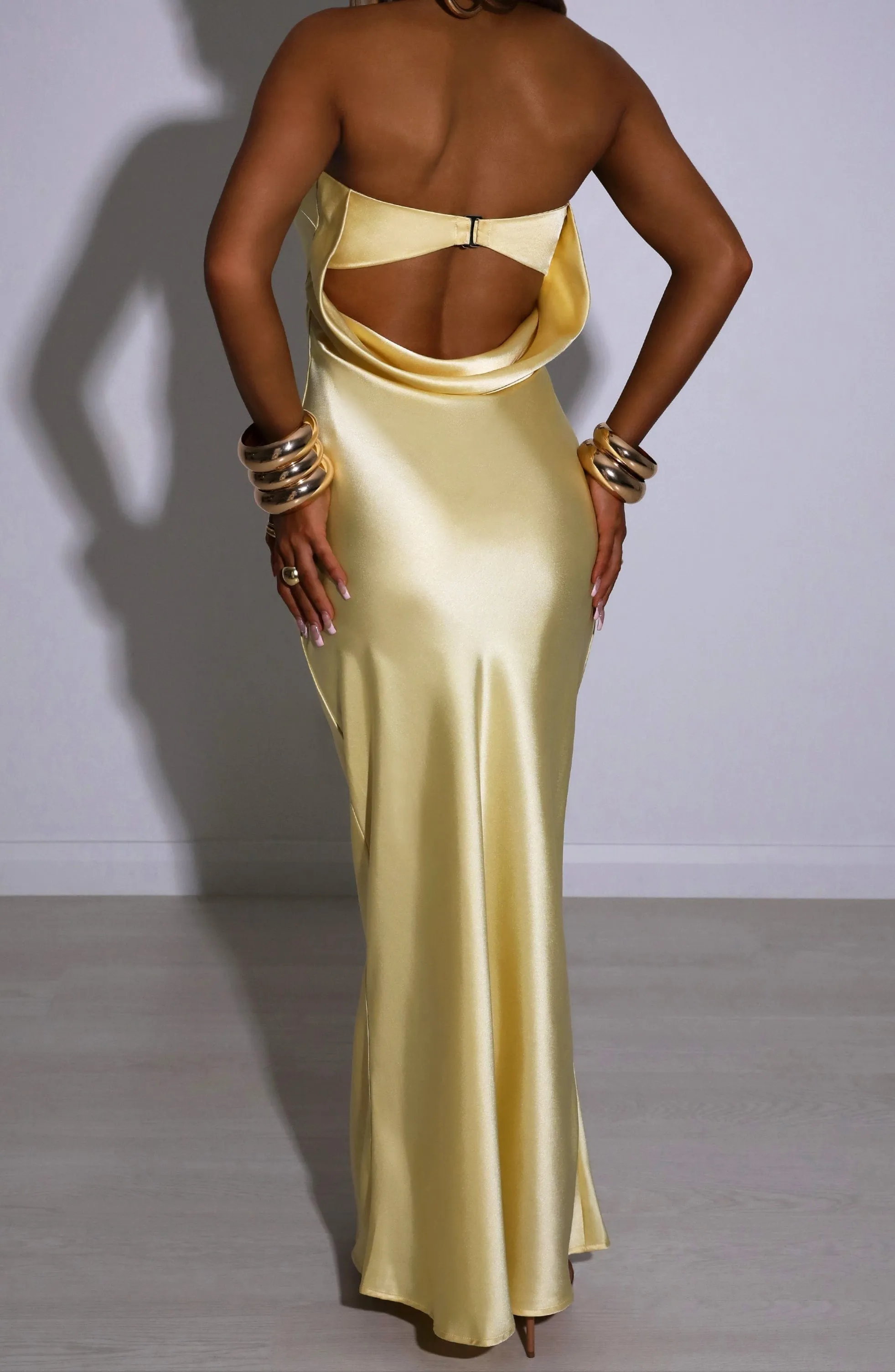 Idalia maxi dress lemon yellow 