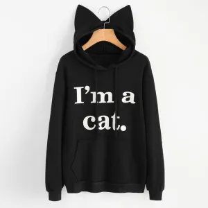 I'm a Cat - Cat Ear Hoodie Sweatshirt