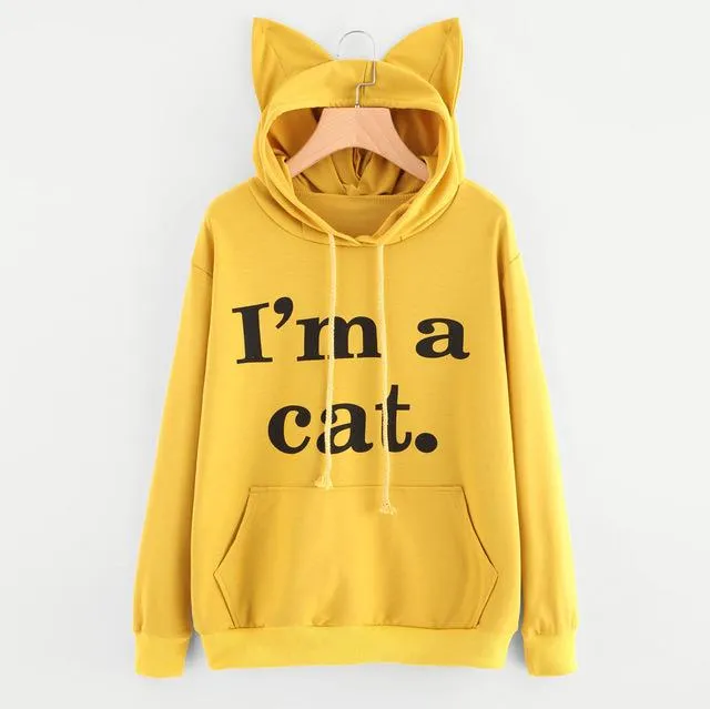 I'm a Cat - Cat Ear Hoodie Sweatshirt