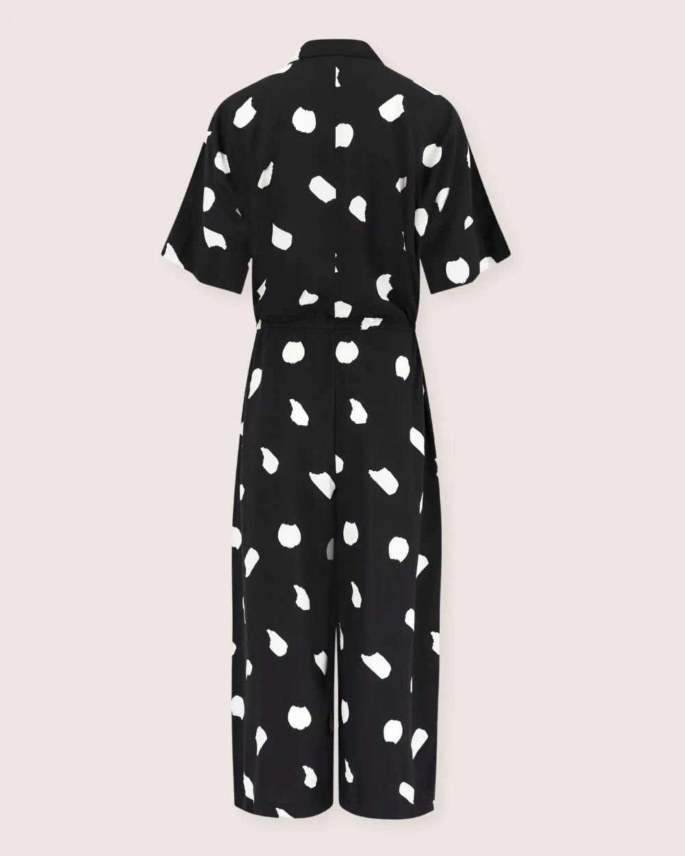 Iris Black Snow Blizzard Print Jumpsuit