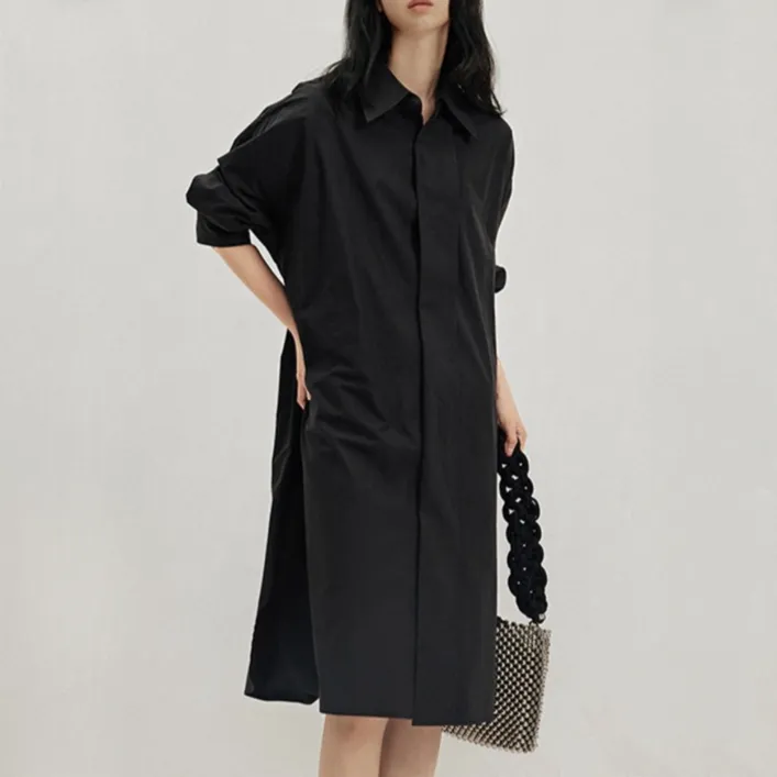 Iseul Casual Waist Knot Shirts Dress - 3 Colors