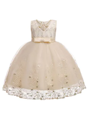 Jewel Neck Tulle Sleeveless Short Princess Kids Pageant flower girl dresses