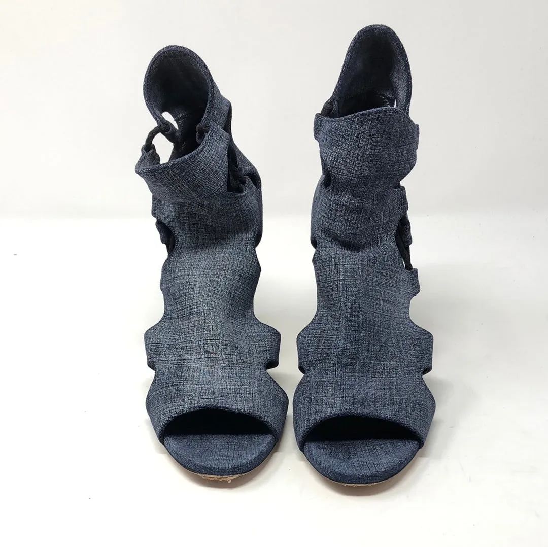 Jimmy Choo Light Indigo Denim Open side Sandal