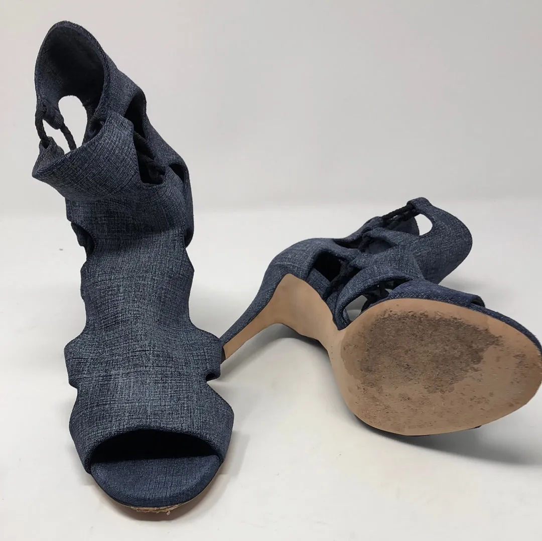 Jimmy Choo Light Indigo Denim Open side Sandal