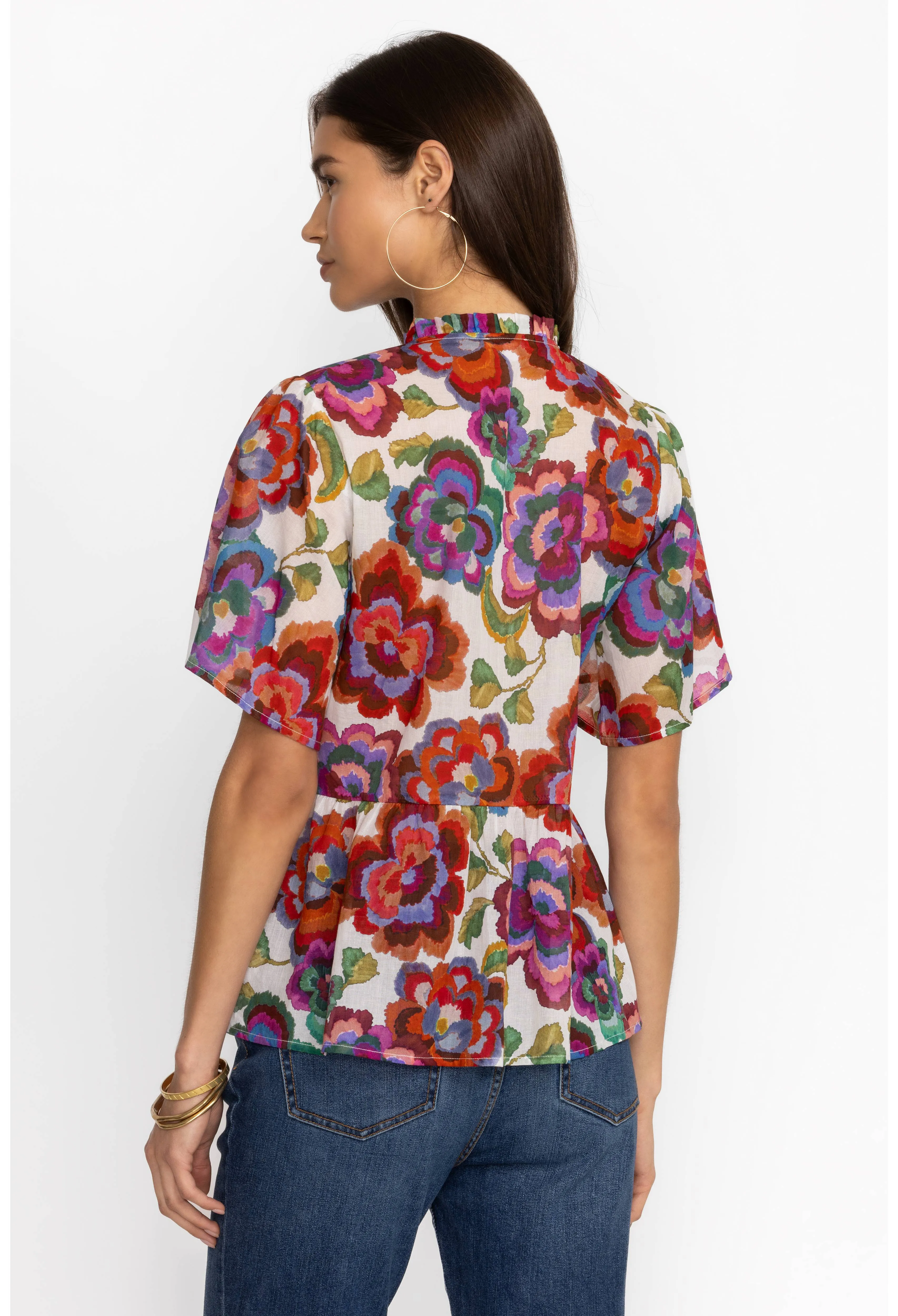 Johnny Was Calanthe High Low Empire Waist Top