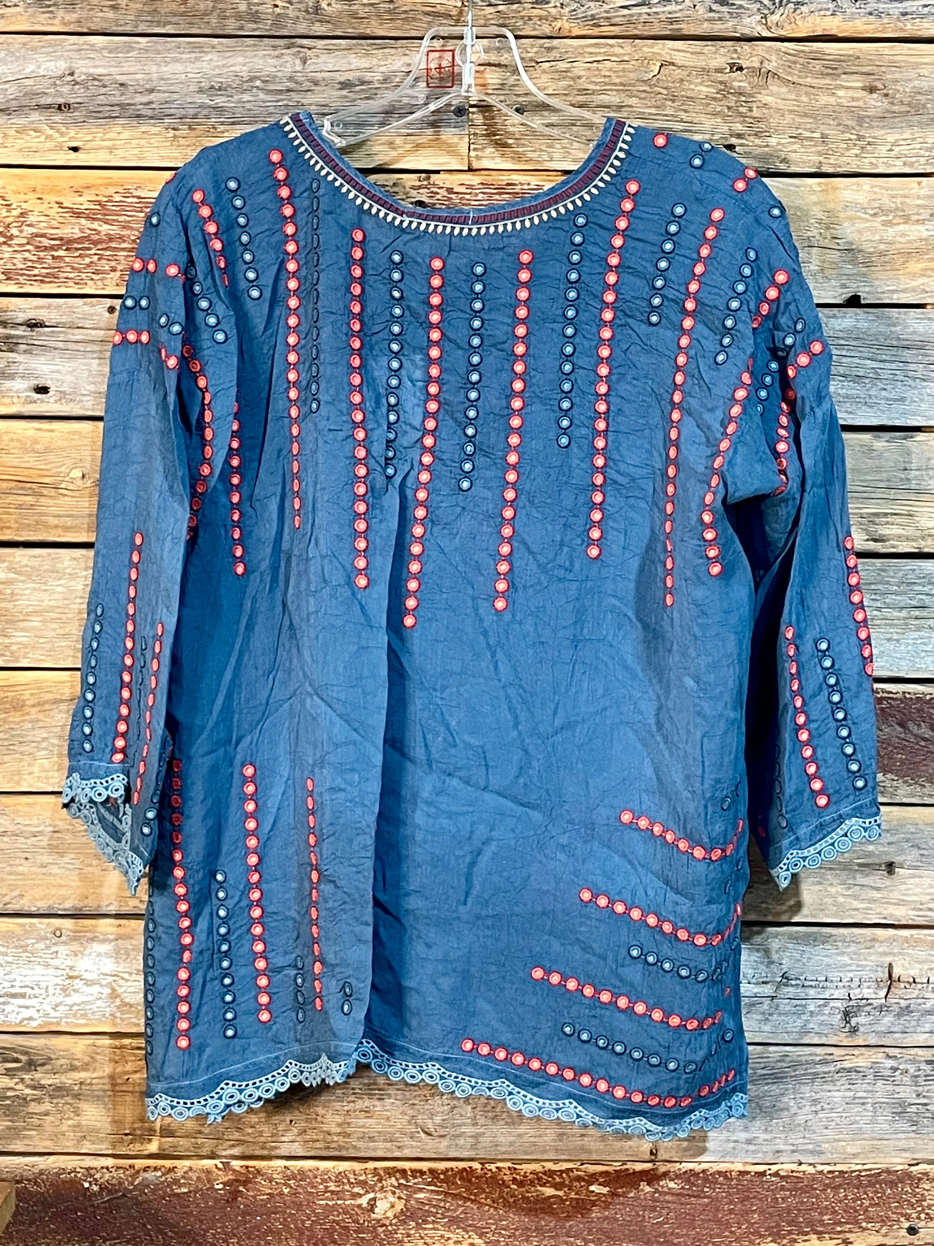 Johnny Was Giovanna Blouse - Blue