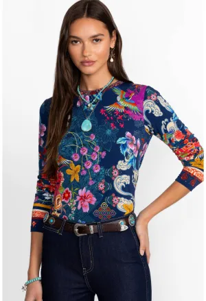 Johnny Was The Janie Favorite Long Sleeve Crew Neck