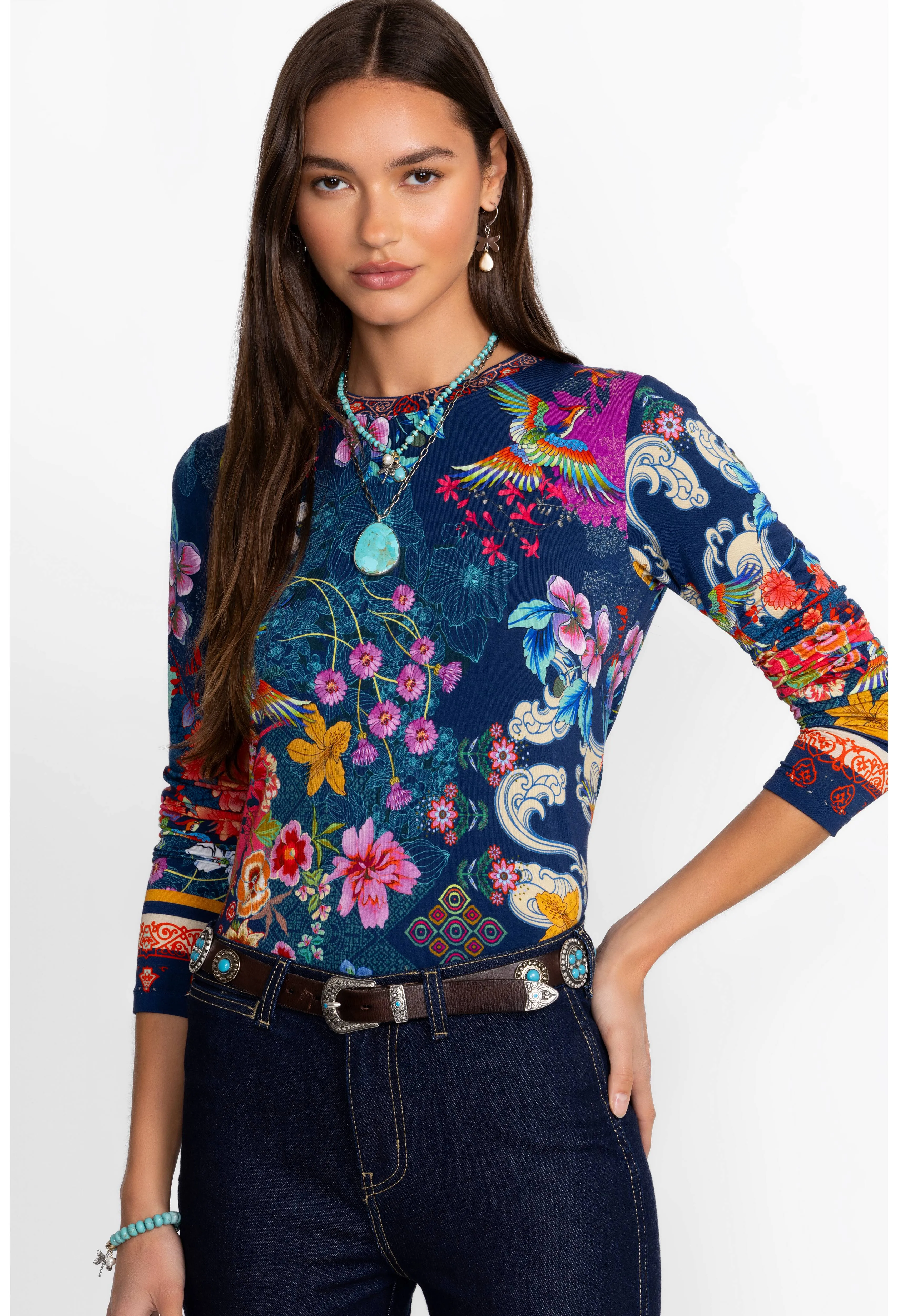 Johnny Was The Janie Favorite Long Sleeve Crew Neck