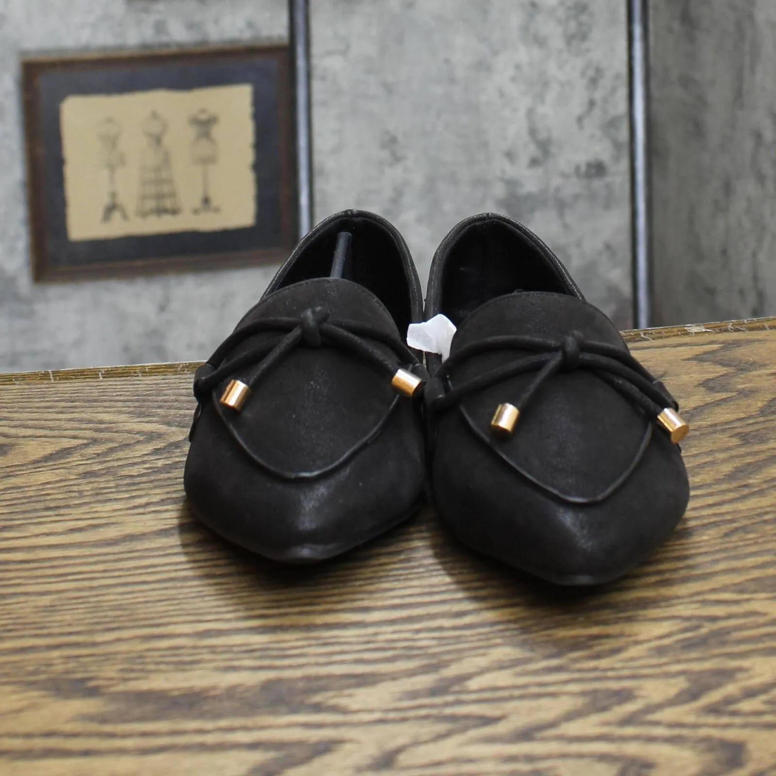 Journee Collection Womens Muriel Slip On Pointed Toe Loafer Flats Black 6.5M