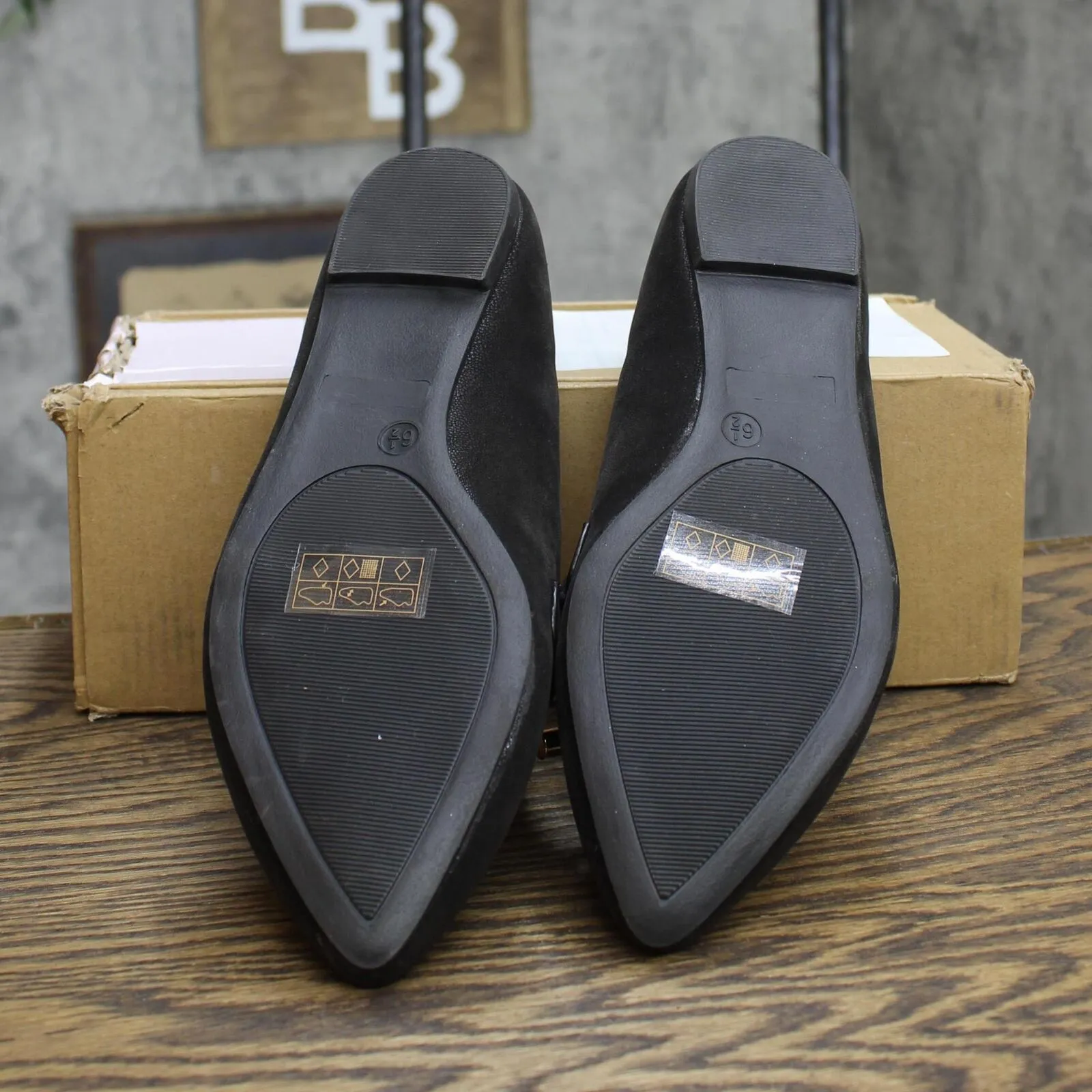 Journee Collection Womens Muriel Slip On Pointed Toe Loafer Flats Black 6.5M