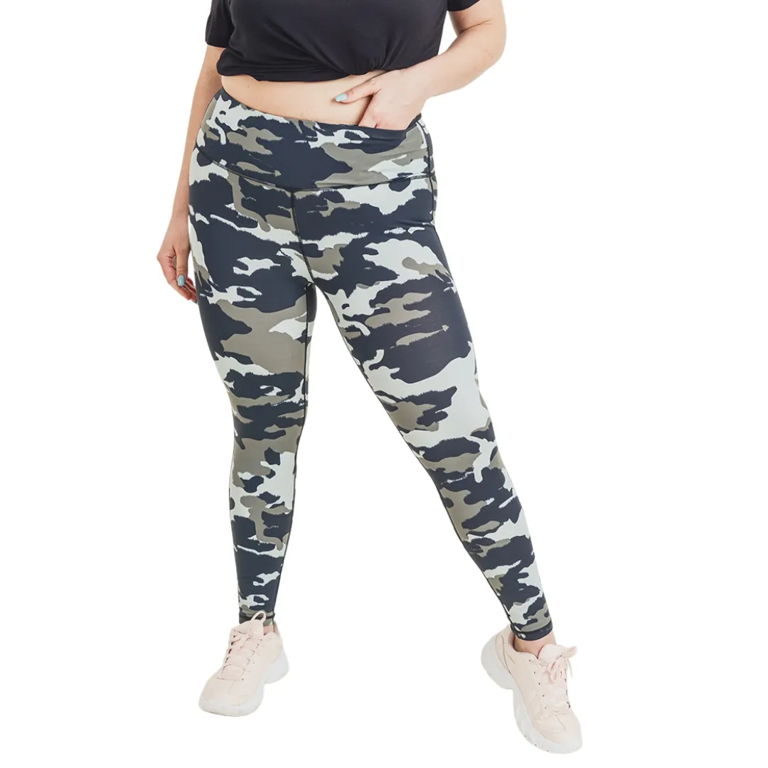 Jungle Camo Highwaist Leggings -  Plus