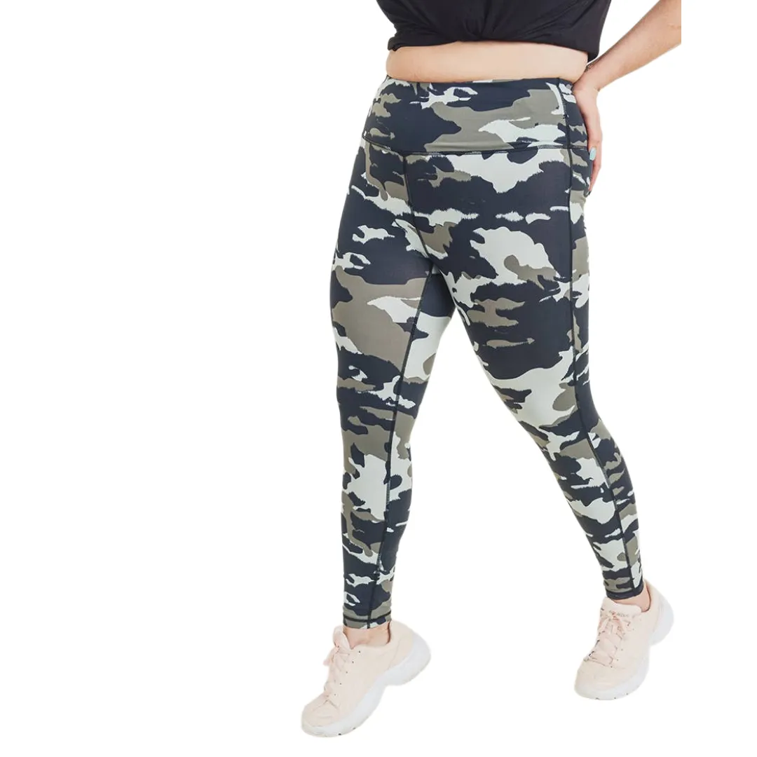 Jungle Camo Highwaist Leggings -  Plus