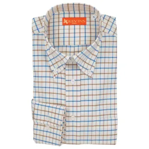 Kevin's Finest Blue/Caramel Tattersall Shirt