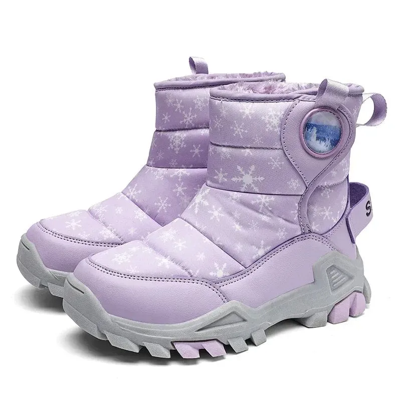 Kids Winter Snow Boots with Plush Lining