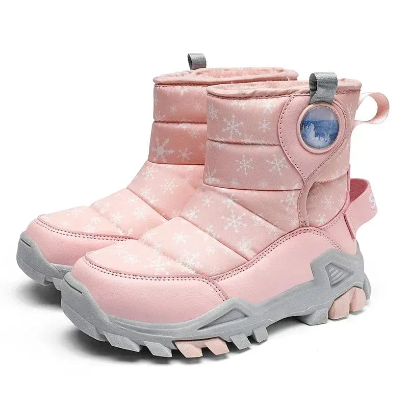 Kids Winter Snow Boots with Plush Lining