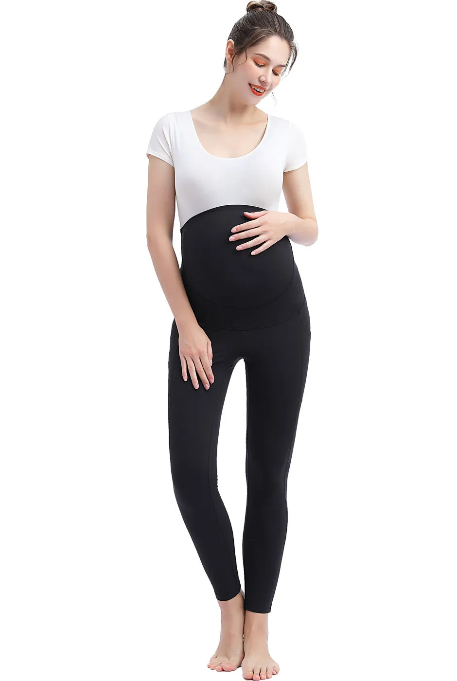 Kimi   Kai Maternity Sol Belly & Back Support Pocket Leggings (26 Inseam)