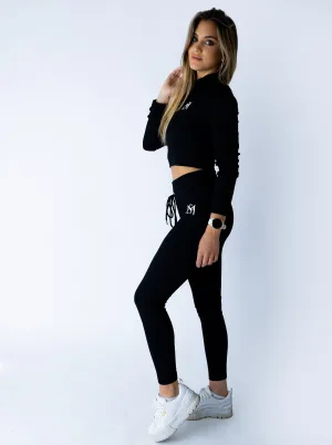Lace Collection Black Set Long Sleeve