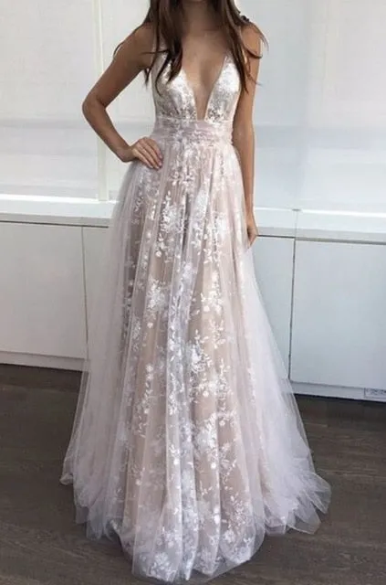 Lace V-neck Sequin Floor-Length Maxi Dress   Women Party Dress