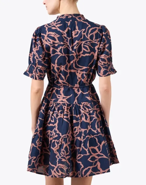 Las Almas Navy Cotton Dress