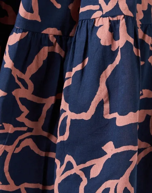 Las Almas Navy Cotton Dress