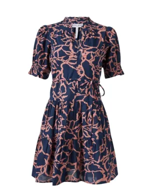 Las Almas Navy Cotton Dress