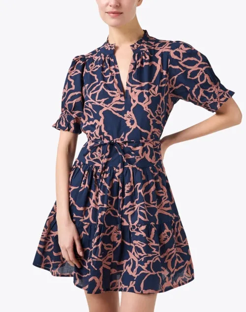 Las Almas Navy Cotton Dress