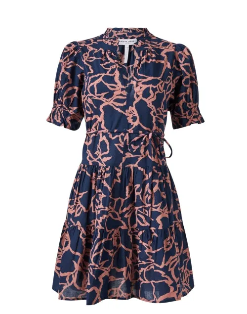 Las Almas Navy Cotton Dress