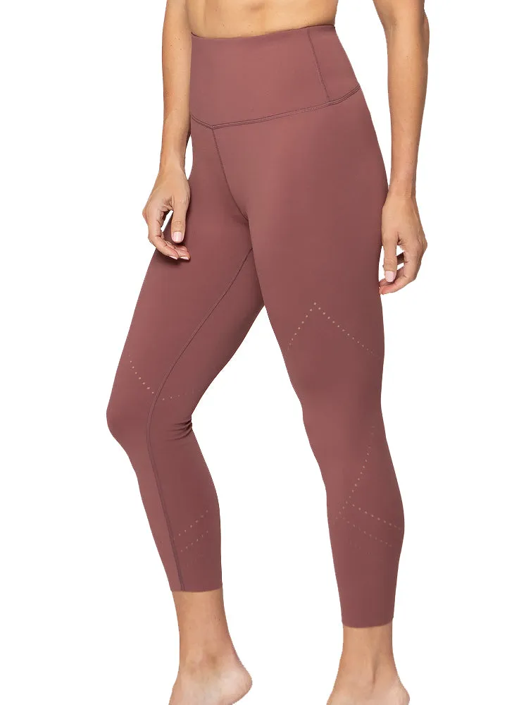 Laser Cut Smooth 7/8 Length High Waisted leggings