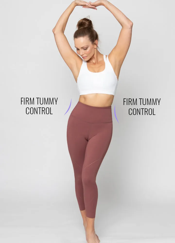 Laser Cut Smooth 7/8 Length High Waisted leggings