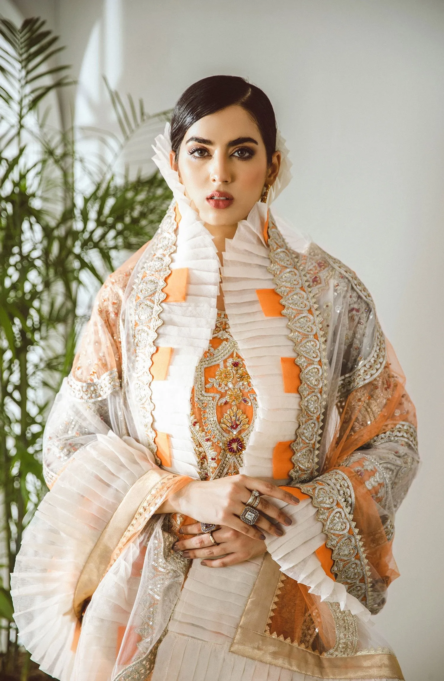 Latest Women Shalwar Kameez in White Color 2021 #PF175