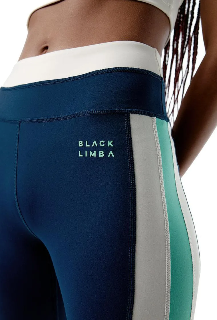 Legging deportivo SynergyFit - Tricolor Cream, Ocean blue & Sage