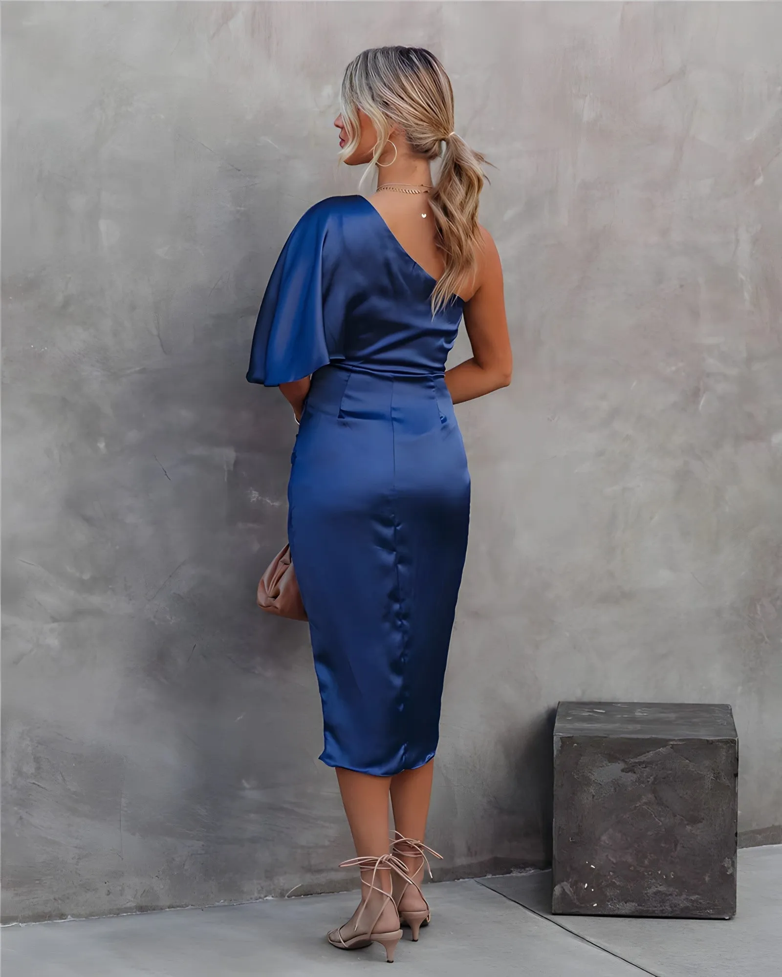 Lelia - Stylish One Sleeve Woman's Party Dress