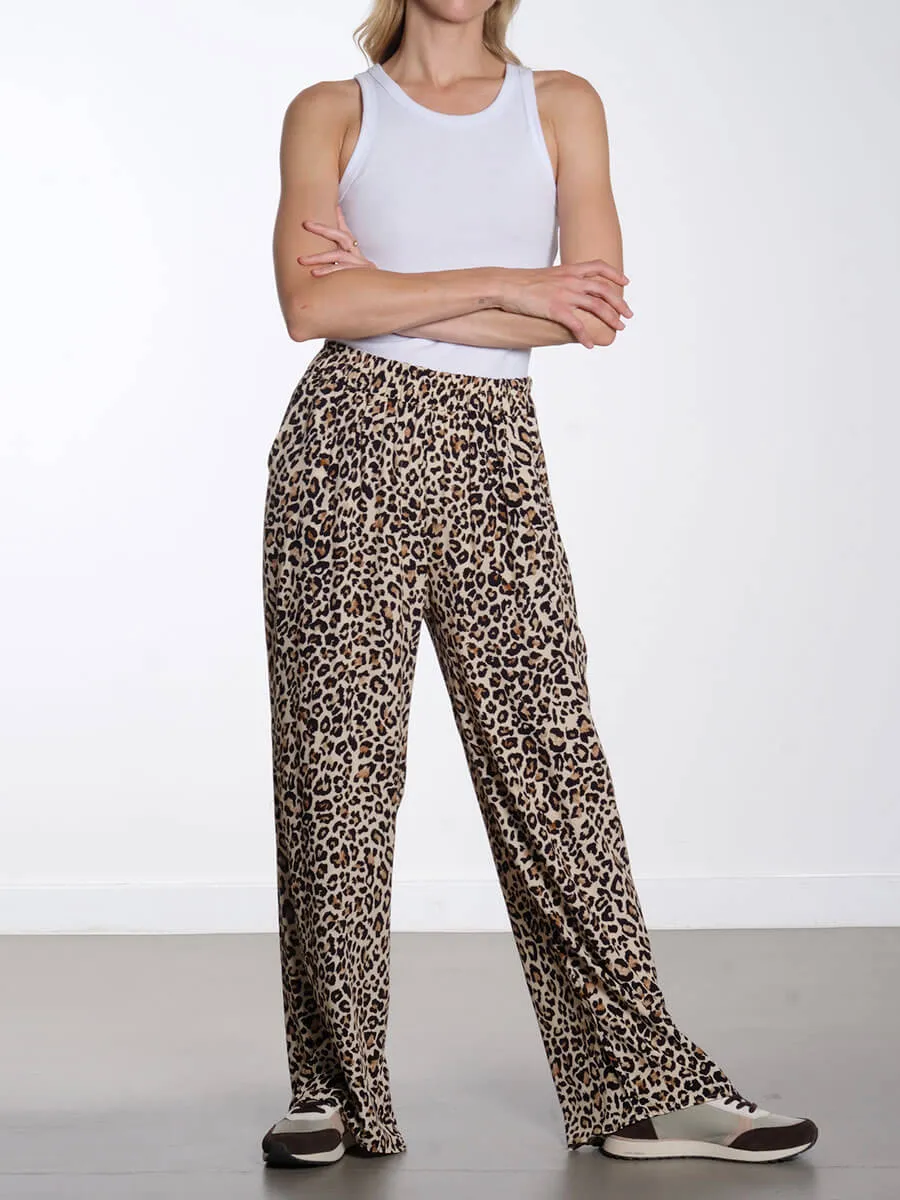Leopard Pants - Beige