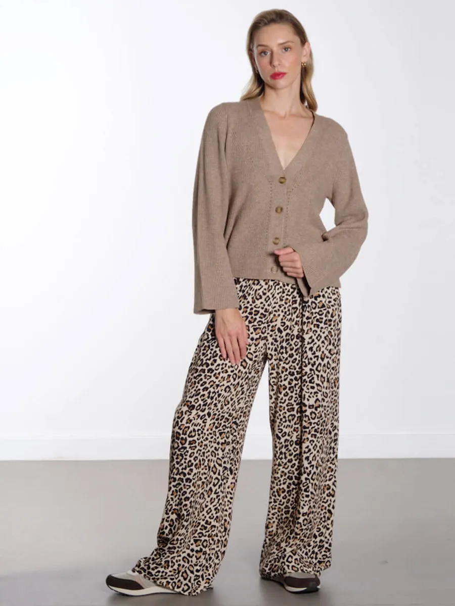 Leopard Pants - Beige