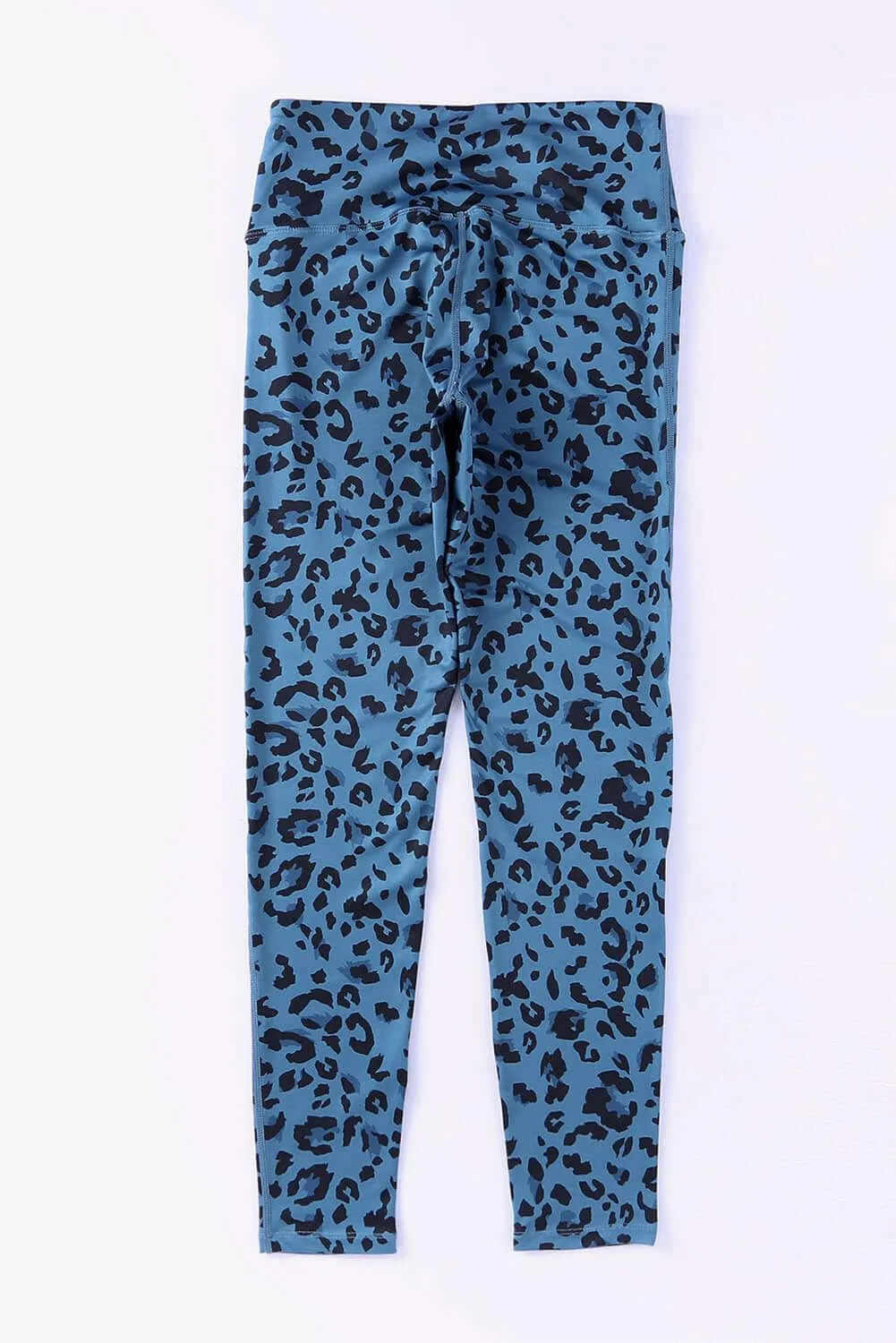 Leopard Print Wide Waistband Leggings – Figure-Flattering