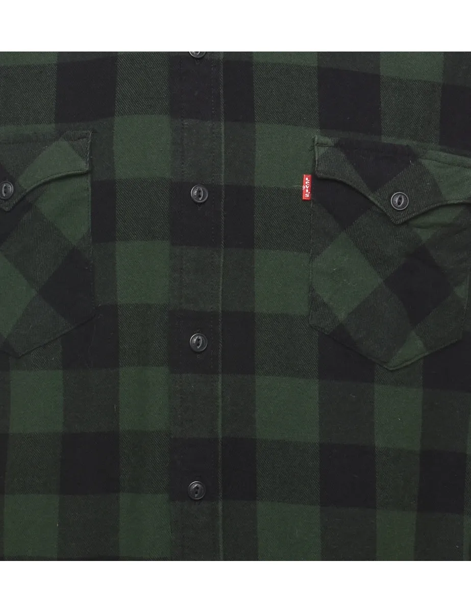 Levi's Olive Green Checked Shirt - M