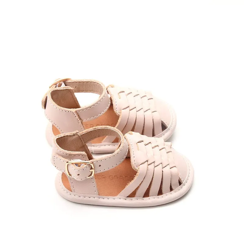 Light Pink - Woven Sandal - US Size 2-4 - Soft Sole