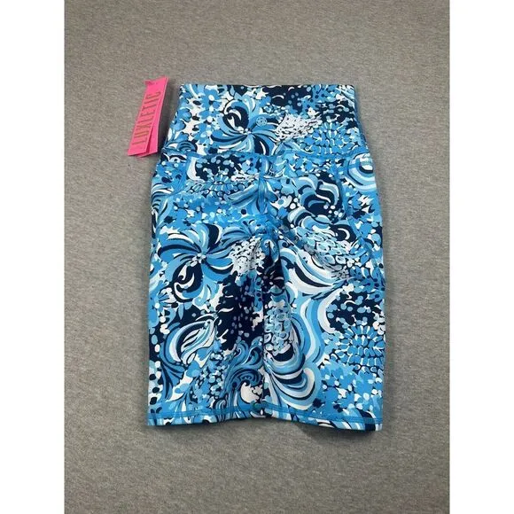 LILLY PULITZER‎ SOUTH BEACH HIGH RISE BIKE SHORTS, MERMAZING, NWT, XXS