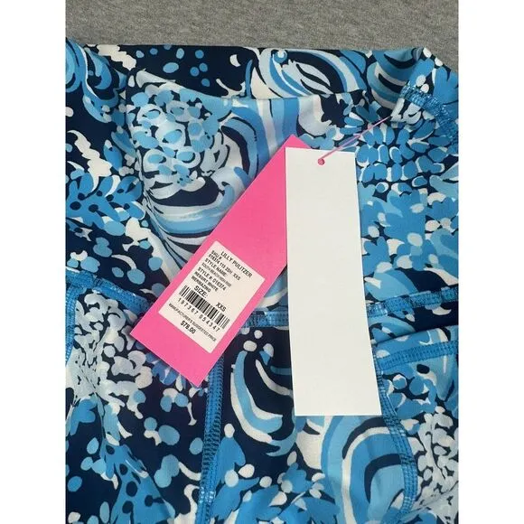 LILLY PULITZER‎ SOUTH BEACH HIGH RISE BIKE SHORTS, MERMAZING, NWT, XXS