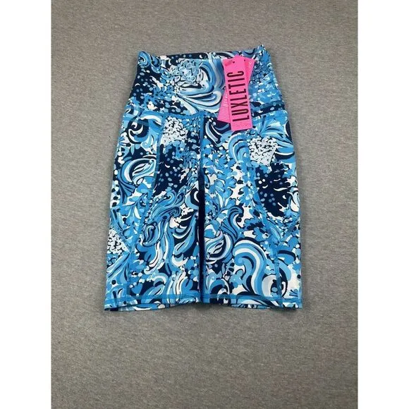 LILLY PULITZER‎ SOUTH BEACH HIGH RISE BIKE SHORTS, MERMAZING, NWT, XXS