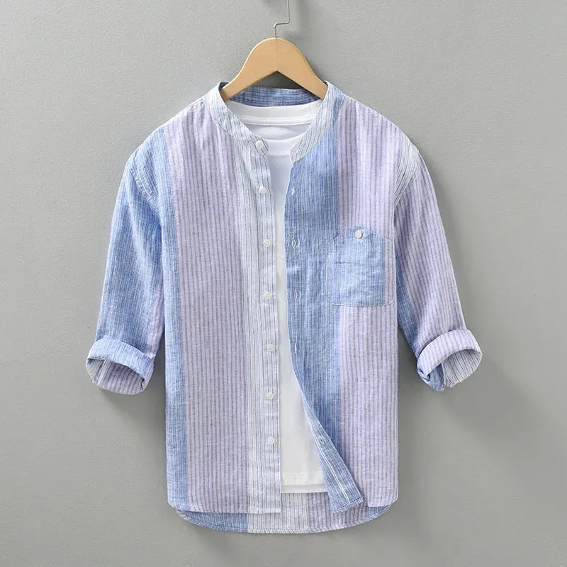 LinenEdge Minimalist Herren Sommer Leinenhemd